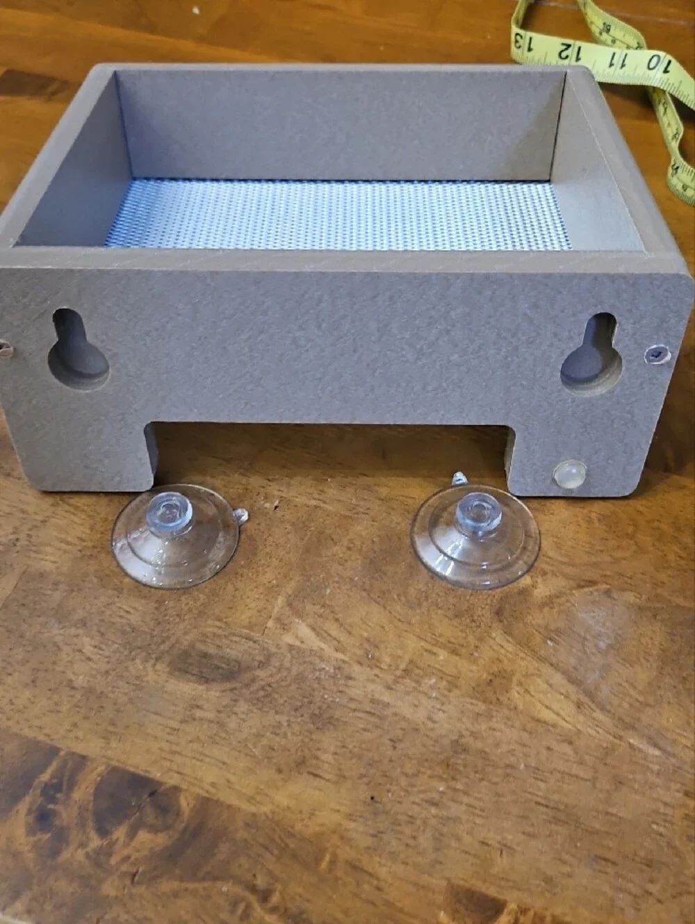 Tan Suction-Cup Window Bird Feeder Tray/ NEW